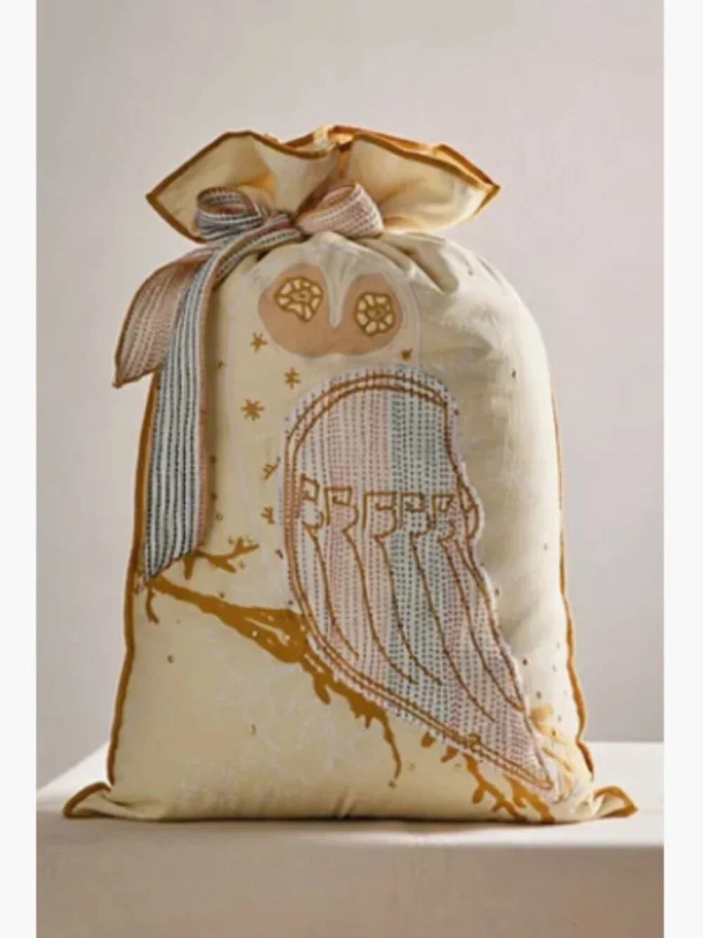 Free People The Perfect Present Gift Sack Bohemian Beaded Embroidered Tie - NEW
